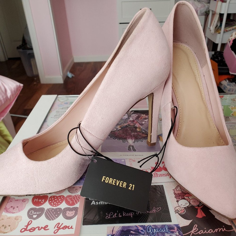 Forever 21 Pink Suede High Heels